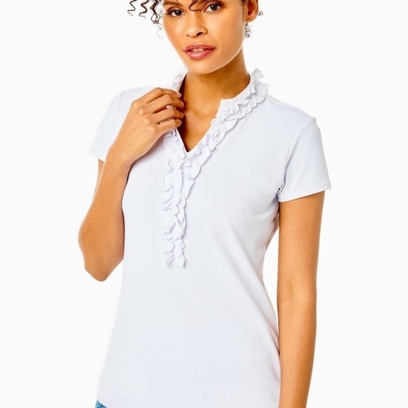 NWOT Lilly Pulitzer white Luxletic top size XL L M - Picture 1 of 2